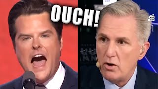 Kevin McCarthy HUMILIATES Matt Gaetz On Live TV [upl. by Aihtnys698]