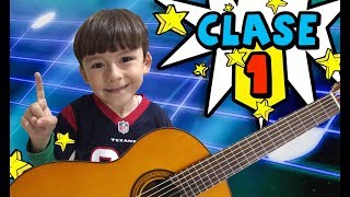 CLASES DE GUITARRA DE NIÑOS PARA NIÑOS  CLASE 1 Posición correcta y Cuerdas  A BIG HAPPY FAMILY [upl. by Akemyt]