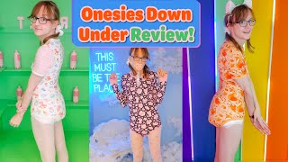 Onesies Down Under Review Diaper Girl Haul Adult Bodysuits Pacifier Clips Nappy Covers [upl. by Yelehsa]