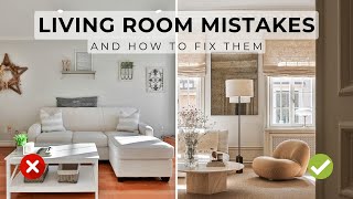 10 Living Room Interior Design Mistakes amp How To Fix Them [upl. by Rois]