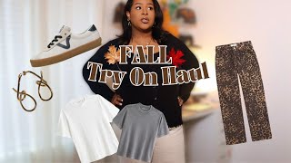 Fall Try On Haul  Amazon Abercrombie  More  Viral Leopard Jeans  Midsize Plus Size Fashion [upl. by Ydeh]