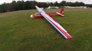 Flying a Ka8  Glider  Winchlaunch  POV  Full flight [upl. by Sairu295]