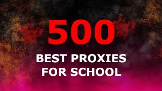 500 Proxies for School Chromebooks WORKING [upl. by Llenahs463]