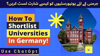 How to Shortlist German Universities  Study in Germany  how to find Public university in Germany [upl. by Gonsalve]