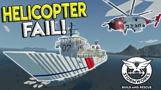 SPEEDBOAT CRASH RESCUE amp COAST GUARD HELICOPTER FAIL  Stormworks Build and Rescue Update Gameplay [upl. by Ysnil]