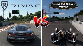 The Most Electrifying Race Ever  Rimac C Two Vs Chaparral 2X VGT  Which Is Fastest Electric Car [upl. by Aggarwal613]