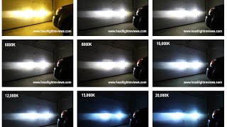 HID Kit Color Comparison Video Footage 3000K vs 6000K vs 8000K [upl. by Petromilli]