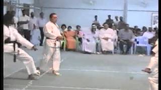 Budokan karate Grandmaster Chew Choo Soot conducting Test in 1993 UAE [upl. by Ial]