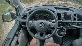 VW Transporter T6 20 TSI  4K POV Test Drive 305 Joe Black [upl. by Ihtraa]