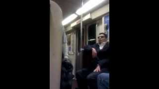 Bully gets pwnd on subway [upl. by Anned]