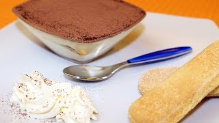 Tiramisù con panna  Ricetta di Fidelity Cucina [upl. by Monahon]