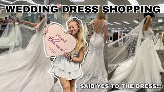 💍 WEDDING DRESS SHOPPING  Davids Bridal  Finding my Dream Wedding Dress [upl. by Olfe]