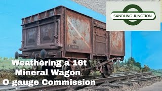 Weathering a 16t Mineral Wagon O Gauge Commission [upl. by Kathie994]