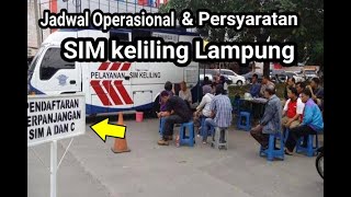 info update  Jadwal SIM keliling Lampung  tempat persyaratan dan biaya perpanjang SIM C dan A [upl. by Asim]