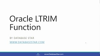 Oracle LTRIM Function [upl. by Ayiotal71]