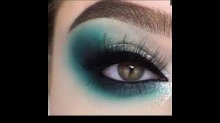 Beautiful glitter eyeshadow looks beautiful ❤️❤️green eyes makeup [upl. by Omari]