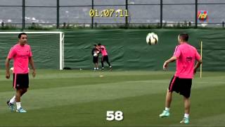 TOP Skills  Xavi Iniesta amp Sergio Busquets  مهارات خارقة من إبداع ثلاثي وسط برشلونة [upl. by Wilie]