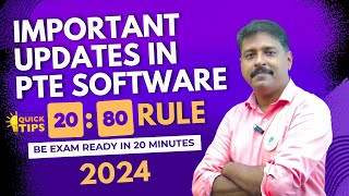 Recent Software Updates  Why My PTE Scores Are Low  20  80 Rule for PTE Exam 2024  Malayalam [upl. by Marl]