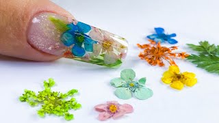 como encapsular flores o naturaleza muerta en uñas acrílicas paso a paso  arte y belleza vicky [upl. by Carrew]