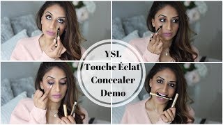 YSL Touche Éclat High Cover Concealer Review and Demo [upl. by Gula]