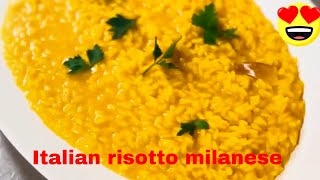 How to make italian Risotto milanese [upl. by Ajed]