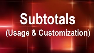 MicroStrategy  Subtotals usage and customization  Online Training Video by MicroRooster [upl. by Jany]