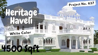 P637C Heritage Haveli For Mr Jayvardhan Singh Ji Khandwasura Barnagar Ujjain MP White Haveli [upl. by Llenaej]