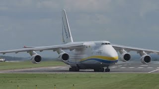 Antonov An124 Arrival 1h36m at East Midlands Airport [upl. by Christa]