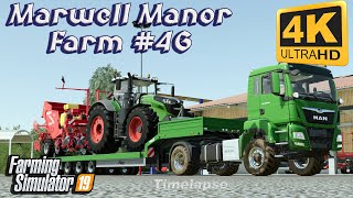 Cultivating planting potatoes and sowing soybeans  FS19 TimeLapse  Marwell Manor Farm 46  4K [upl. by Verene]