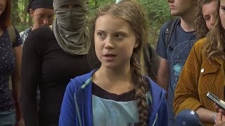 GRETA THUNBERG quotWie diese Leute für diesen Ort kämpfen ist bewundernswertquot [upl. by Anastos]