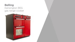 Belling Kensington 90G Gas Range Cooker  Red amp Chrome  Product Overview  Currys PC World [upl. by Sheaff]