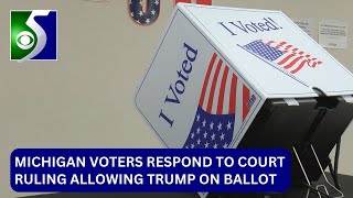 Michigan voters respond to court ruling allowing Trump on ballot [upl. by Reitman501]