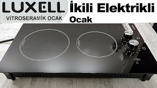 Elektrikli Ocak  Luxell V3 02 P Siyah Ocak  Luxell Elektrikli Ocak  Luxell İkili Elektrikli Ocak [upl. by Idyak]