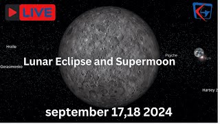 LIVE  Lunar Eclipse and Supermoon  Phase and Libration of the Moon for 2024 [upl. by Yeffej]