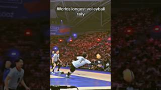 Worlds longest rally 😲 volleyball rally sports shorts ytshorts yt [upl. by Sabina]