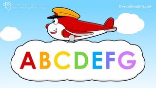 ABC Song Capital Letters Learning for Kids Little Flyers [upl. by Ynwat30]