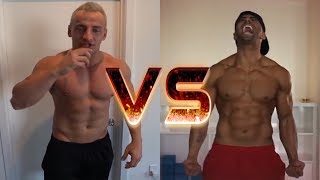 Vitalyzdtv VS FouseyTUBE body transformation fat to muscle [upl. by Ainaled]