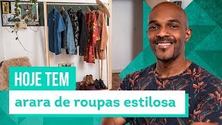 Arara de Roupas estilosa de madeira  aprenda como fazer com Edgar  CASA DE VERDADE [upl. by Chesney219]