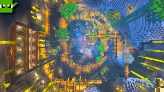 Minecraft Dwarven Lush Cave Amethyst Mine Timelapse [upl. by Abbe278]