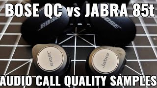 Jabra Elite 85T Vs Bose Quiet Comfort Quality Audio Samples [upl. by Gnuoy]