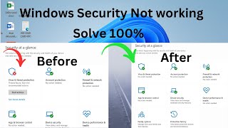 Windows security not working windows 11 10 [upl. by Cavan]