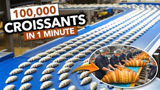 How Millions Of Croissants Are Produced Daily By Machines [upl. by Ahsinoj]