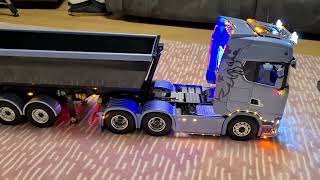 💥💥💥💥 114 Tamiya Scania 770s 6x4 mit Sound Servonaut Carson Fliegl Muldenkipper Folge 22 🚛💢💯💥💥💥💥 [upl. by Hareehat901]