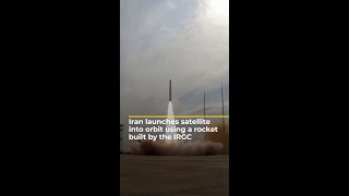 Iran launches satellite into orbit using a rocket built by the IRGC  AJ shorts [upl. by Noet]