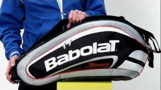 TennisPointde  Babolat Racket Holder X6 Team Line Black [upl. by Eniamraj]