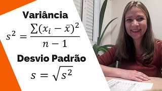 AULA 10  VARIÂNCIA E DESVIO PADRÃO  Estatística Descritiva [upl. by Adelaja]