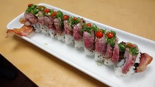 Meat Lovers Roll  How To Make Sushi Series [upl. by Lurleen]