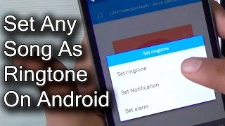 How To Set Any Song As Ringtone On Android Tutorial Video [upl. by Adeirf]