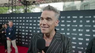 Better Man Robbie Williams at TIFF Toronto premiere  ScreenSlam [upl. by Ainezey]