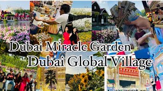 Dubai Miracle Garden  The world’s largest natural flower garden  Dubai Global Village Trip [upl. by Nevla]